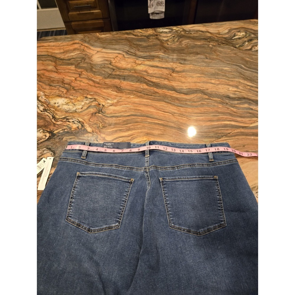 NEW Talbots Flawless Slim Ankle Length size 20w Blue Jeans Pants Denim Slimming - Picture 10 of 14